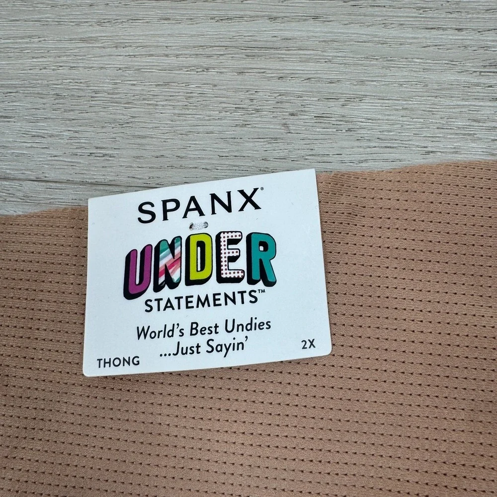 Spanx Understatements Perforated Thong Size 2X Nude Naked 2.0‎ 40040R